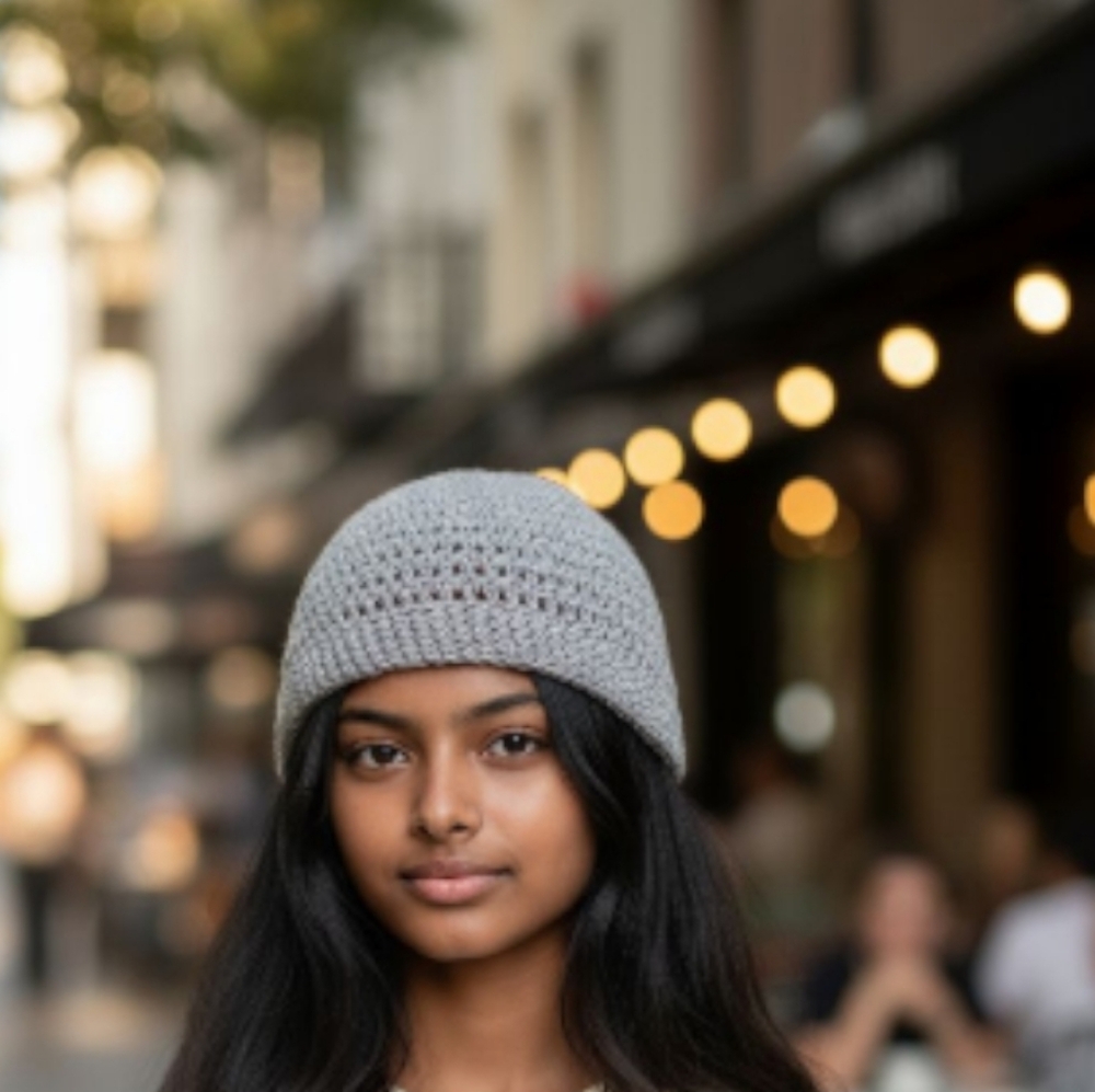 Gray Crochet Hat